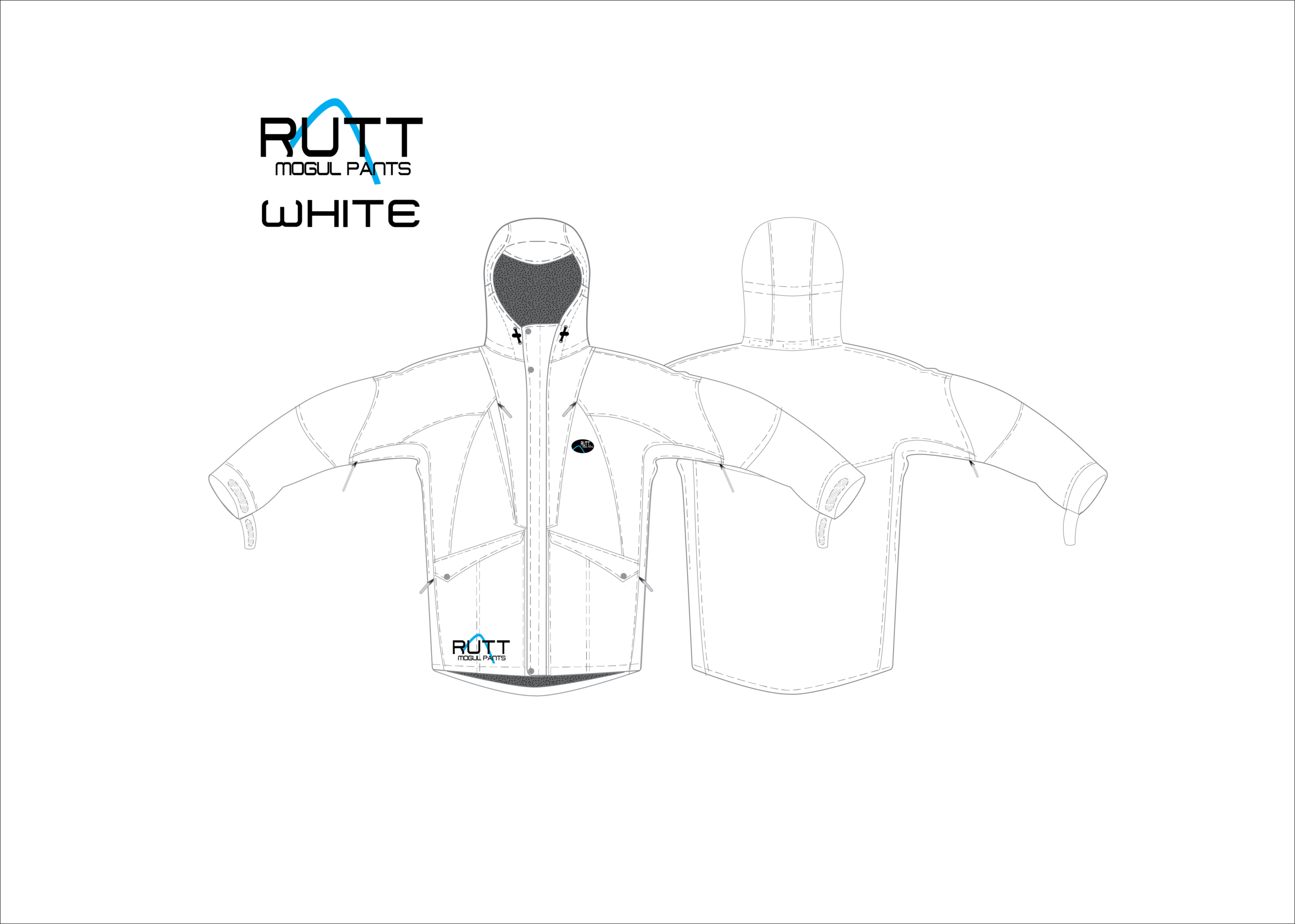 RUTT MOGUL JACKET WHITE (INSULATED) - RUTT MOGUL PANTS — RUTT